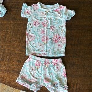 Floral Pink Kids Two Piece Set